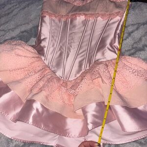 Wet Seal Pink Satin and Lace Mini Dress